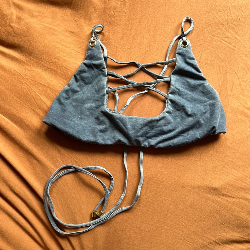 Blue life swim top